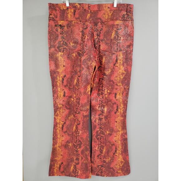 NEW Vintage R.V.T. Snakeskin Print Bootcut Jeans Women Size 24 Plus Size y2k 90s - Picture 6 of 7
